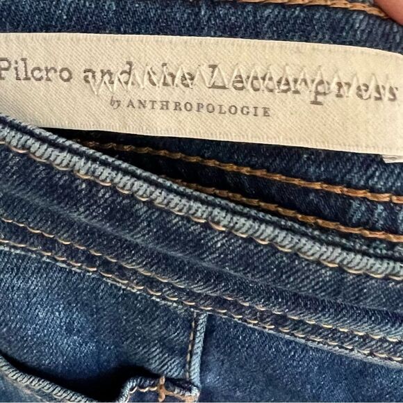 Anthropologie Pilcro & The Letterpress Hi-Rise Cropped Bootcut Utility Jeans 25 - Picture 6 of 10